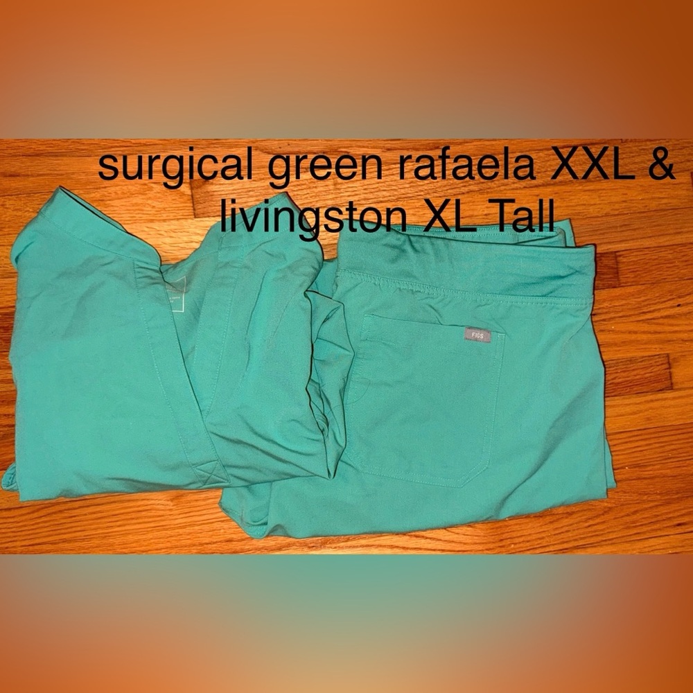 Figs Surgical Green Livingston XL Tall PANTS ONLY